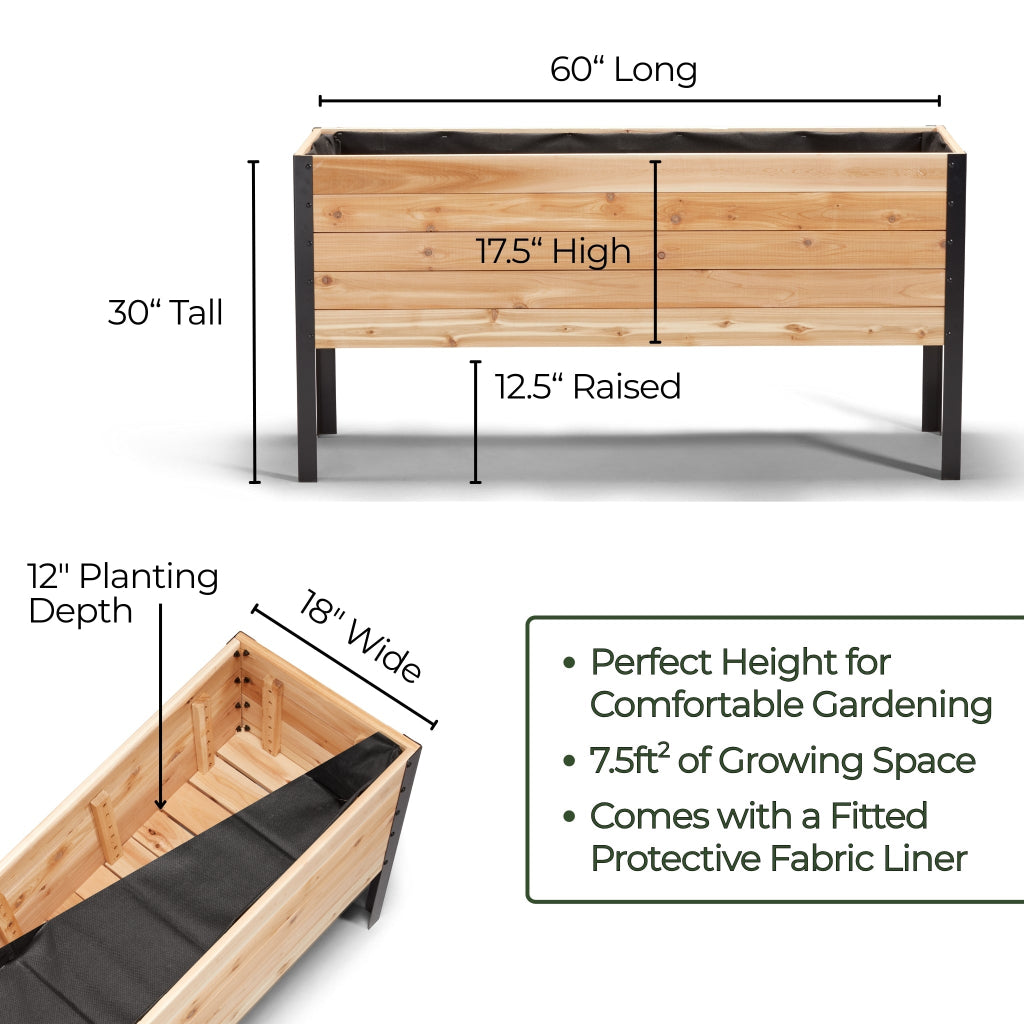 Mesa de Cultivo Grande - 46 cm × 153 cm × 76 cm